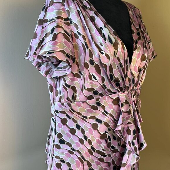 Y2K 90s MSK XL Silkie Pull Over Short Flutter Sleeve Top Whimsy Fairy Coquette - Picture 5 of 10